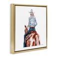 thumbnail image 3 of Stupell Industries Southwestern Mod Cowgirl on Horse Gold Floating Frame Canvas Art, 25 x 25, by Amanda Greenwood, 3 of 8