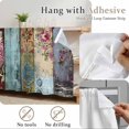thumbnail image 5 of Vintage Flower Small Cabinet Curtains 10"W x 11"L, Retro Botanical Floral Wooden Sink Skirt Dust-Proof Short Curtain for Bathroom Vanity Storage Cubby Desk, Self Adhesive Privacy Drapes, 5 of 9