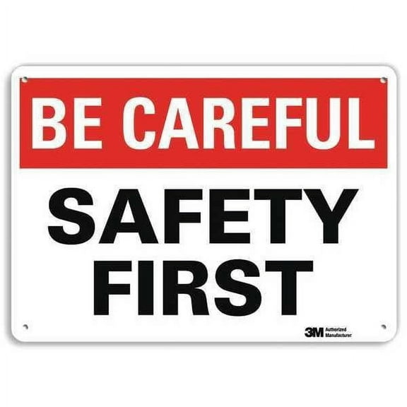 Safety Sign, 10 in H, 14 in W, Plastic, English, U7-1028-NP_14X10