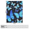 thumbnail image 4 of ONETECH Blue Butterflies Soft Warm Throw Blanket Lightweight Flannel Bed Blanket Gift for Girls Boys Men Women Chair Couch, 4 of 6