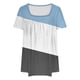 thumbnail image 4 of Tops Cortos para las Mujeres Impreso Cuello de Gran Tamaño Plisado Manga Corta Suelta Superior en Tamaños Más L-5xl, 4 of 4