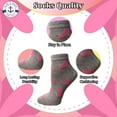 thumbnail image 6 of Yacht & Smith Pink Ribbon Breast Cancer Awareness Ankle/Crew Socks for Women (Assorted Ankle, 60), 6 of 7