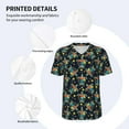 thumbnail image 5 of Fotbe Colorful Turtles Baseball Jersey Shirt for Men and Women, Casual Short Sleeves Button Down T-Shirt-Medium, 5 of 9
