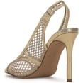 thumbnail image 3 of Jessica Simpson Jaisey Clear/Gold Peep Toe Slingback Stiletto Heeled Sandals (Clear/Gold, 9), 3 of 6