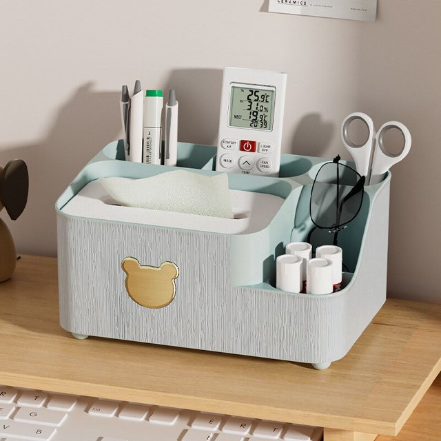 Tissue Storage Box Bedroom Living Room Tissue Napkin Organizer Bathroom Cosmetic Storage Box Desk Office Stationery Organizer zhangmengya LED
