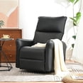 thumbnail image 3 of Howcool Power Swivel Rocker Recliner Chair for Nursery, Upholstered 270° Swivel Glider Chair with USB Ports, Power Recliners for Small Spaces Living Room,Black, 3 of 8
