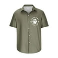 thumbnail image 5 of Mefallenssiah T-Shirt pour Homme à Manches Courtes, Couleur Unie, Col à Revers, Boutonné, Mode Décontractée, Couleur Fallow, 5 of 5