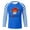 Blue, variant on Men's Carnival Strip Printed T Shirts Mardi Gras Long Sleeve Crew Neck Tops Fashion Casual Rave Tees Green L