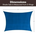 thumbnail image 6 of Pure Garden 10x13ft Sun Shade Sail – UV-Blocking Outdoor Canopy with D-Rings & Ropes, Blue, 6 of 8