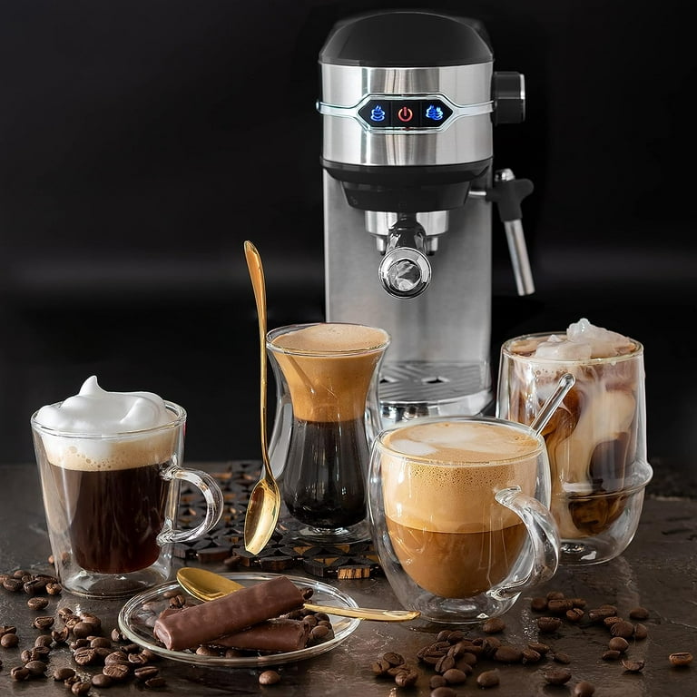 15 Bar Semi-Auto Espresso Coffee Maker Machine /w Milk Frother Steam W –  pr-coffeestore
