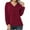 Wine womens tops summer, variant on USSUMA Women's Summer Long Sleeve Tunic Tops for Leggings V-Neck Casual Loose Fit Basic Blouse T-Shirt