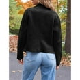 thumbnail image 6 of Women's Autumn Winter Casual Cropped Zipper Faux Leather Jacket Coat, 6 of 9