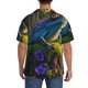 thumbnail image 3 of Fotbe Cute Blue Frog Camisa Estampada de Manga Corta para Hombre, Casual de Verano, Estilo Playero, Sin Arrugas-XX-Large, 3 of 5