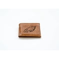 thumbnail image 3 of Philadelphia Eagles Laser Engraved Brown Billfold Wallet, 3 of 4