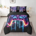 thumbnail image 2 of Castle Fairy Teens Gradient Gamepads Bedding Comforter Set,Neon Lights King Bedding Sets, 2 of 8