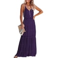 thumbnail image 1 of Vestido PRETTYGARDEN Maxi Sin Mangas Morado Oscuro XXL, 1 of 4