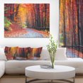 thumbnail image 2 of Designart Road in Beautiful Autumn Forest Canvas Wall Art, 2 of 4