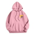thumbnail image 5 of QHFBli Water-Resistant Men's Hoodie Mens God Print Casual Hooded Sweatshirt Long Sleeve Pullover Comfortable Daily Wear Streetwear Fashion Pink XXXL, 5 of 5