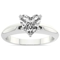5 Carat IGI Certified Heart Shape Lab Grown Diamond Engagement Ring | 14K White Gold |Eloise Solitaire Knife Edge Diamond Ring | FG-VS1-VS2 Quality Friendly Diamonds