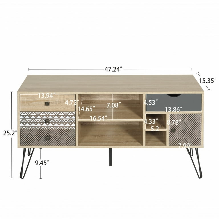 Triangle shape outlet tv stand