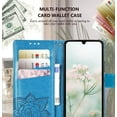 thumbnail image 3 of Designed for Galaxy A15 5G Phone Case Wallet,Women Flip Cover with Credit Card Holders Butterfly Embossed PU Leather Kickstand Wrist Strap Purse Case for Samsung A15 5G (Blue), 3 of 14
