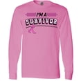 thumbnail image 3 of Inktastic I'm a Survivor Breast Cancer Awareness with Ribbon Long Sleeve T-Shirt, 3 of 5