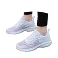 thumbnail image 3 of Women's Breathable Mesh Sneakers Fashion Lace Up Comfortable Lightweight Walking Shoes For Ladies Casual Athletic Footwear, 3 of 9