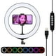 thumbnail image 2 of Lámpara circular de luz de anillo de fotografía de teléfono de 10,2 pulgadas Luz de anillo RGB regulable LED de interior al aire libre Eigraketly EL4541-00B, 2 of 2