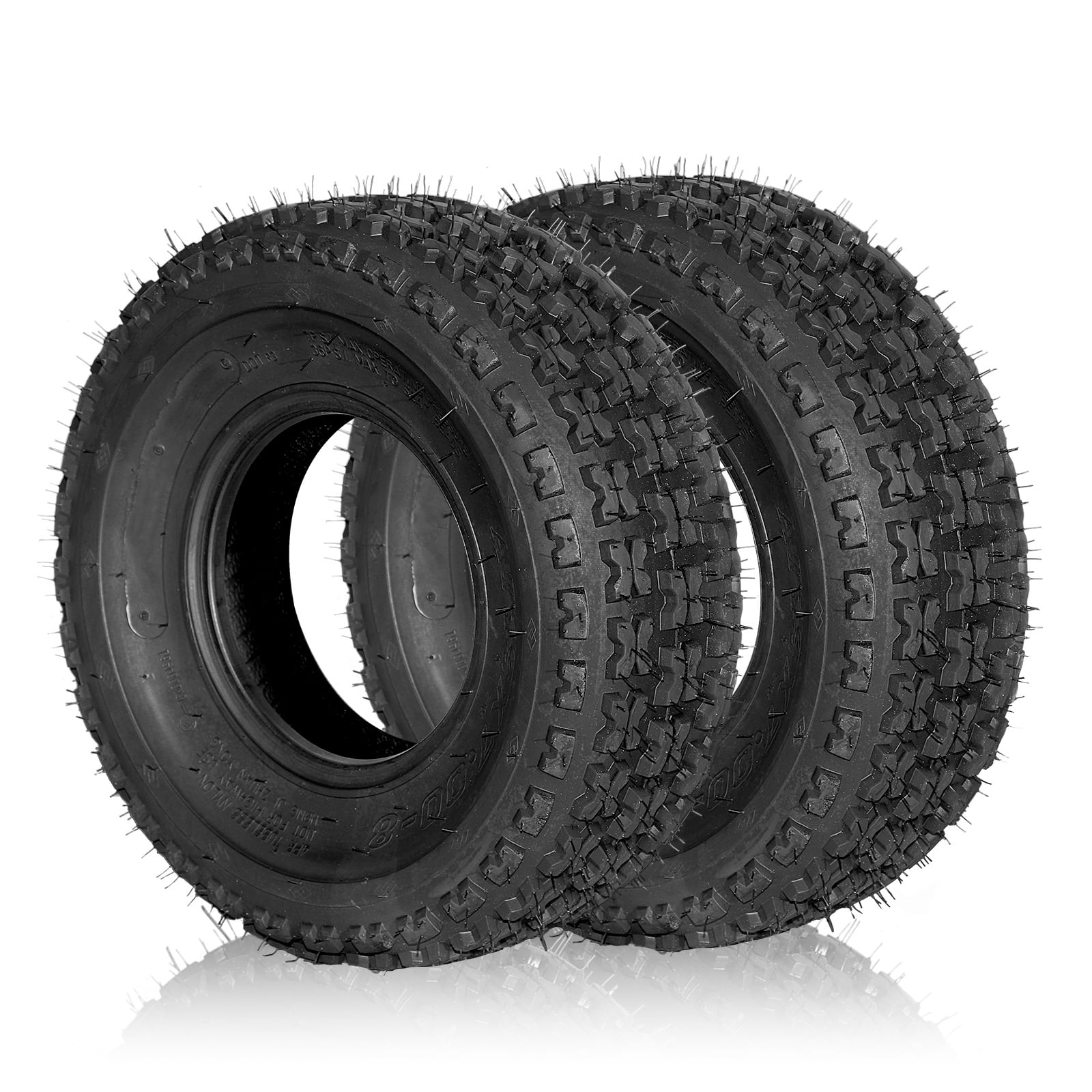 Ktaxon Set of 2 19x7-8 ATV & Mini Bike Tires, 4PR Tubeless All
