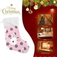 thumbnail image 4 of GZHJMY Pink Wave Dot Rabbit Christmas Stockings 1PCS, Large Xmas Stockings Gift Decorations and Party Supplies,Used for Fireplace Decoration Socks Christmas Tree Decoration, 4 of 7