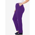 thumbnail image 3 of Woman Within Plus Size 7-Day Knit Straight Leg Pant Stretch Elastic Waist (Petite & Tall Available), 3 of 6