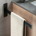 thumbnail image 4 of HIBIBUD No Drilling Towel Warmer Black Single Arm Stainless Steel Towel Warmer Wall Mounted for Bathroom Brushed Self Adhesive Guest Towel Warmer for Bathroom and Kitchen, 4 of 7