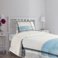 thumbnail image 3 of Ambesonne White Quilted Bedspread Set 2 Pcs, Ocean Scenery Apartment, Twin Size, Sky Blue White and Black, 3 of 5