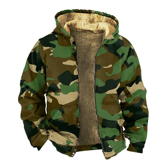 Men's Ultra Warm Down Parka with Hood, Heavy Duty Insulation, Waterproof and Windproof Design, Comfortable for Outdoor Activities, Skiing, and Christmas Parties,Camouflage,L