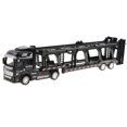 thumbnail image 2 of Camión de transporte de aleación 1/50 con Función de retroceso Yotijar Transportador de coche de tracción negro, 2 of 9