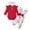 B-Red, variant on Emy Dola Newborn Infant 3pcs Outfits Baby Girls Long Sleeve Ruffle Romper Tops+ Flower Suspender Pants+ Headband Chothes Set