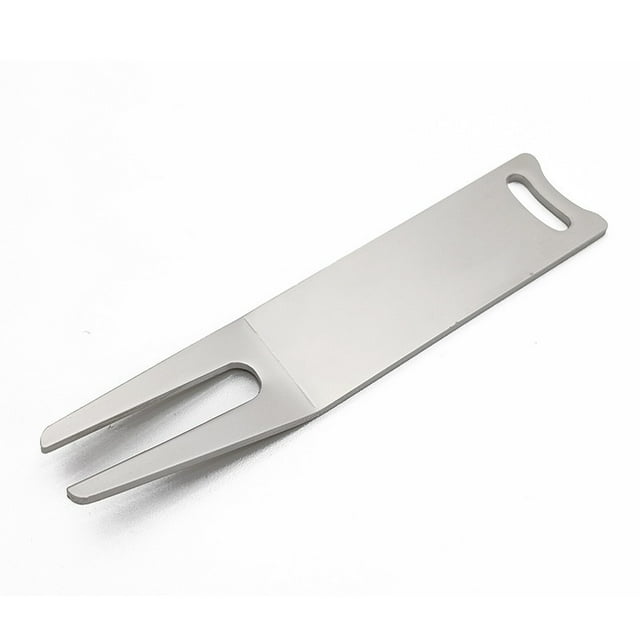 Golf Divot Tool Repair Switchblade Tool Bent Golf Green Fork Durable Fixing Lawn Maintenance Golf Pitch Fork Repair Course Grass Silver