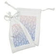 thumbnail image 2 of Ombre Fabric Pouch Set of 2, Summer Tropic Fan Palm Leaves on Background, Small Drawstring Bag for Toiletries Masks and Favors, 9" x 6", Blush Ceil Blue, by Ambesonne, 2 of 2