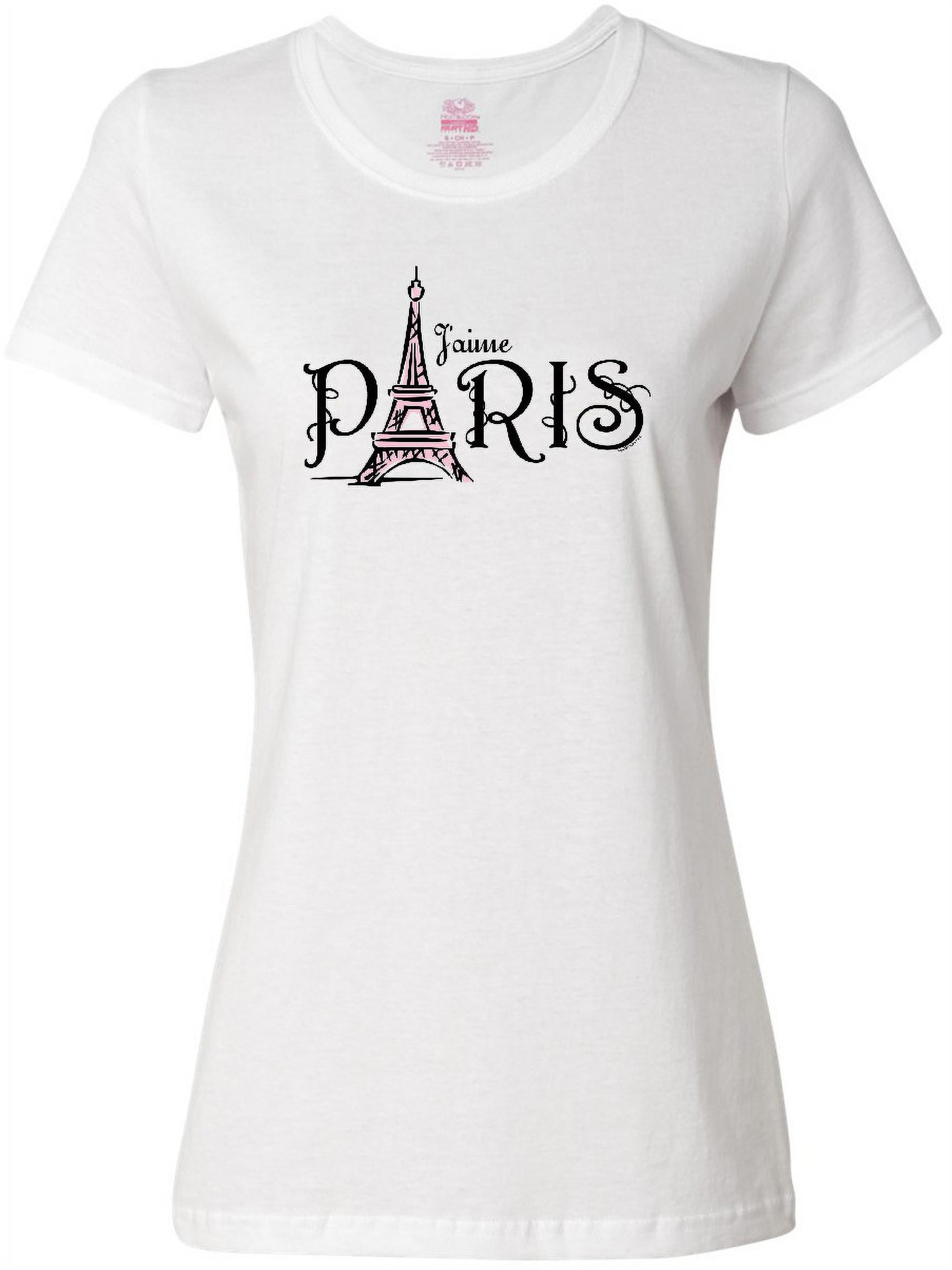 Inktastic J'aime Paris Women's T-Shirt I Love Heart Eiffel Tower French Italian 