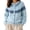 Sky Blue, variant on Fair Isle Cardigan Sweaters for Women Crew Neck Loose Fit Button Up Chunky Sweater Open Front Casual Fall Knit Jacket Beige for Size L