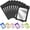 Black, variant on 100 Pack Mylar Resealable Foil Bags with Clear Window, Ziptop Smell Proof Pouches for Food Storage, Cookies, Samples, Small Business, Purple, 4x6 Inch