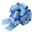thumbnail image 1 of Uxcell 5 piezas de lazo grande de 4 pulgadas con brillo para envolver regalos en azul claro para fiestas, 1 of 6