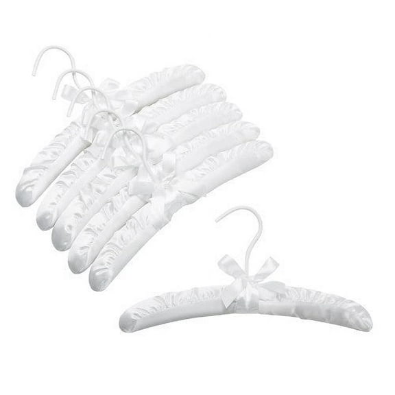 12" Children's Satin Padded Hangers (White)