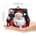 thumbnail image 2 of Santa Claus Stylish Women's Coin Purse - 0.7 Microfiber Zinc Alloy Jaws, 4.3x4.7 in/11x12 cm Size - Durable Construction and Trendy Design!, 2 of 7