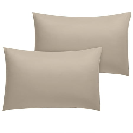 Piccocasa Breathable Microfiber, 2 Piece Travel Pillowcases, Khaki