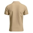 thumbnail image 4 of Alivor Mens Casual Polo Shirt Short Sleeves Ribbed Top S-XXXL, 4 of 5
