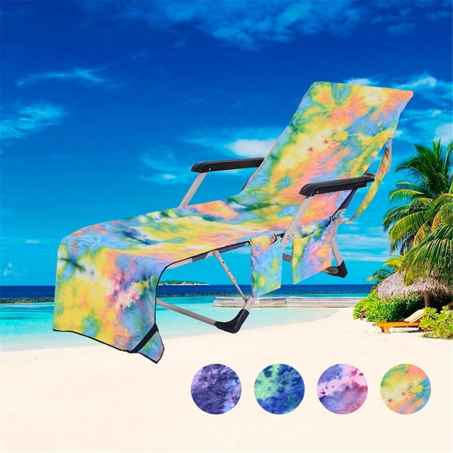 Binmer Chair Beach Towel Chair Beach Towel Cover Microfiber Pool Chair