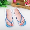 thumbnail image 6 of Women Girls Funny Crazy 3D Tie-Dye Socks Flip Flops Design Socks Look Like Shoes Sandal Novelty Silly Ankle Crew Socks Gift, 6 of 6