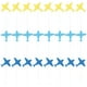 thumbnail image 1 of EeaseMX 45 adornos para tartas de cumpleaños con forma de avión, palillos para cupcakes, decoración para tartas, 1 of 8
