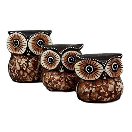 Balikraft Hand Made Wood Artisans Burung Hantu Small Forest Owl
